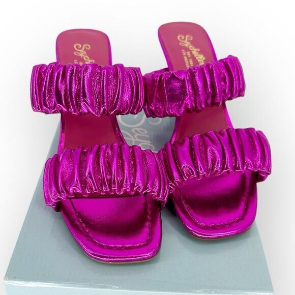 Seychelles NIB Leeward Metallic Sandal in Fuschia - size 7 - Picture 4 of 10